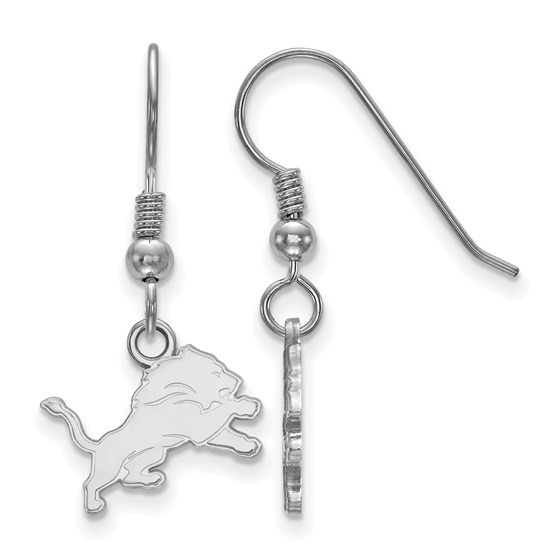 Sterling Silver Detroit Lions XS Dangle Earring Wire Sterling Silver Detroit Lions XS Dangle Earring Wire
